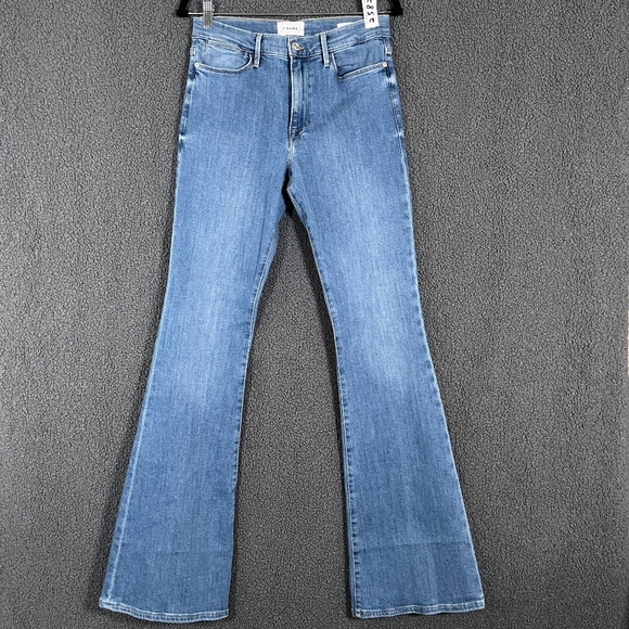 Frame Le High Flare Wide Leg Jeans - Women's Size 30 - Blue - Picture 1 of 8